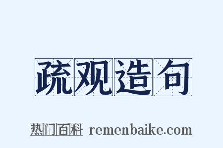 疏观造句是什么意思的图片